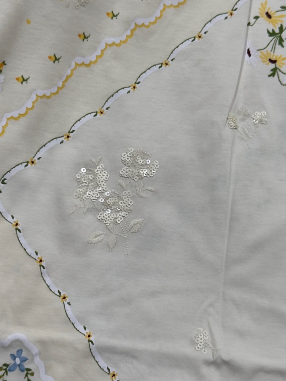 Tory Burch White Floral Patchwork-Print  Mini Dress - Picture 12 of 14